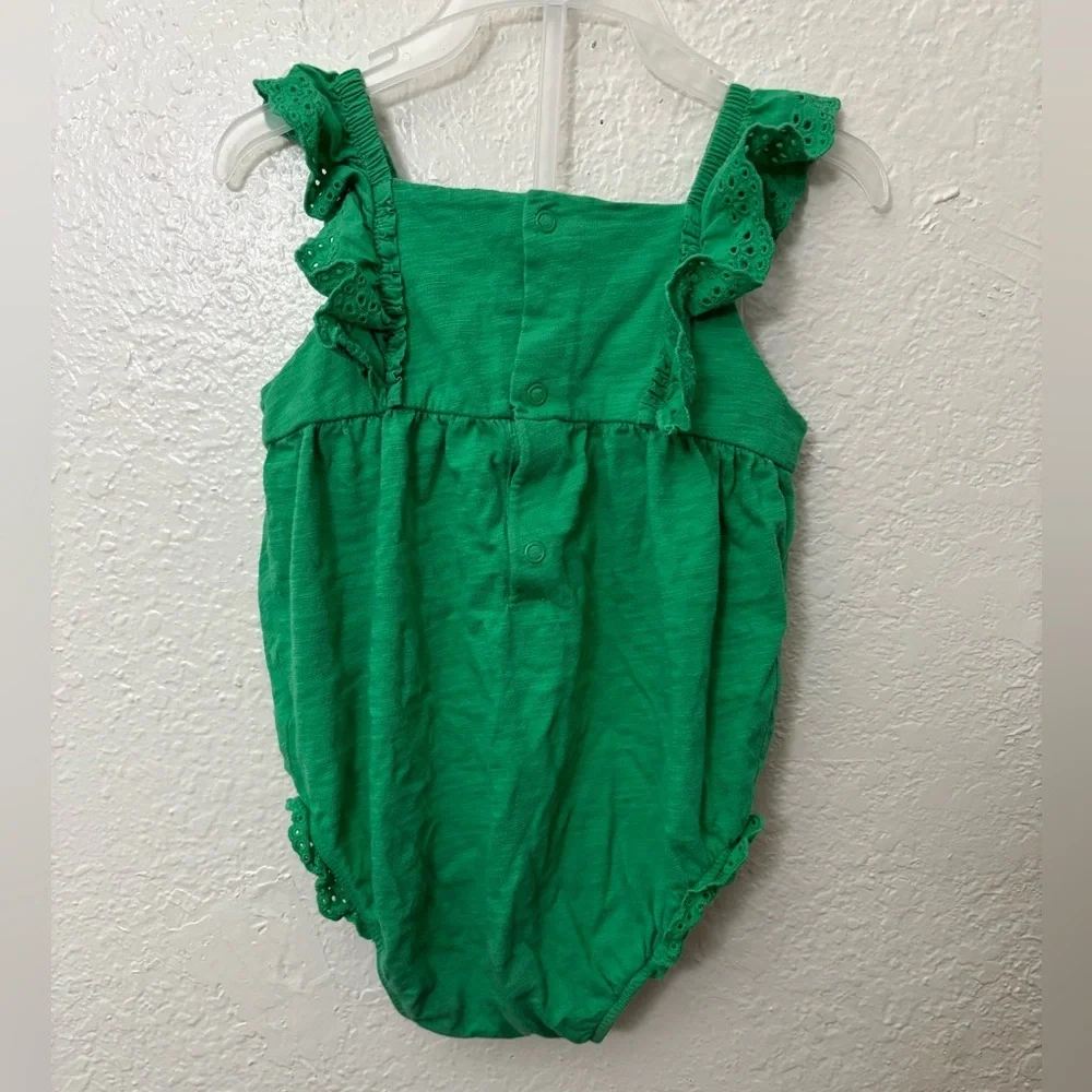 Bundle Carter's Green Ruffle Baby Romper